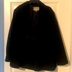 Avenue lined black peacoat 22/24